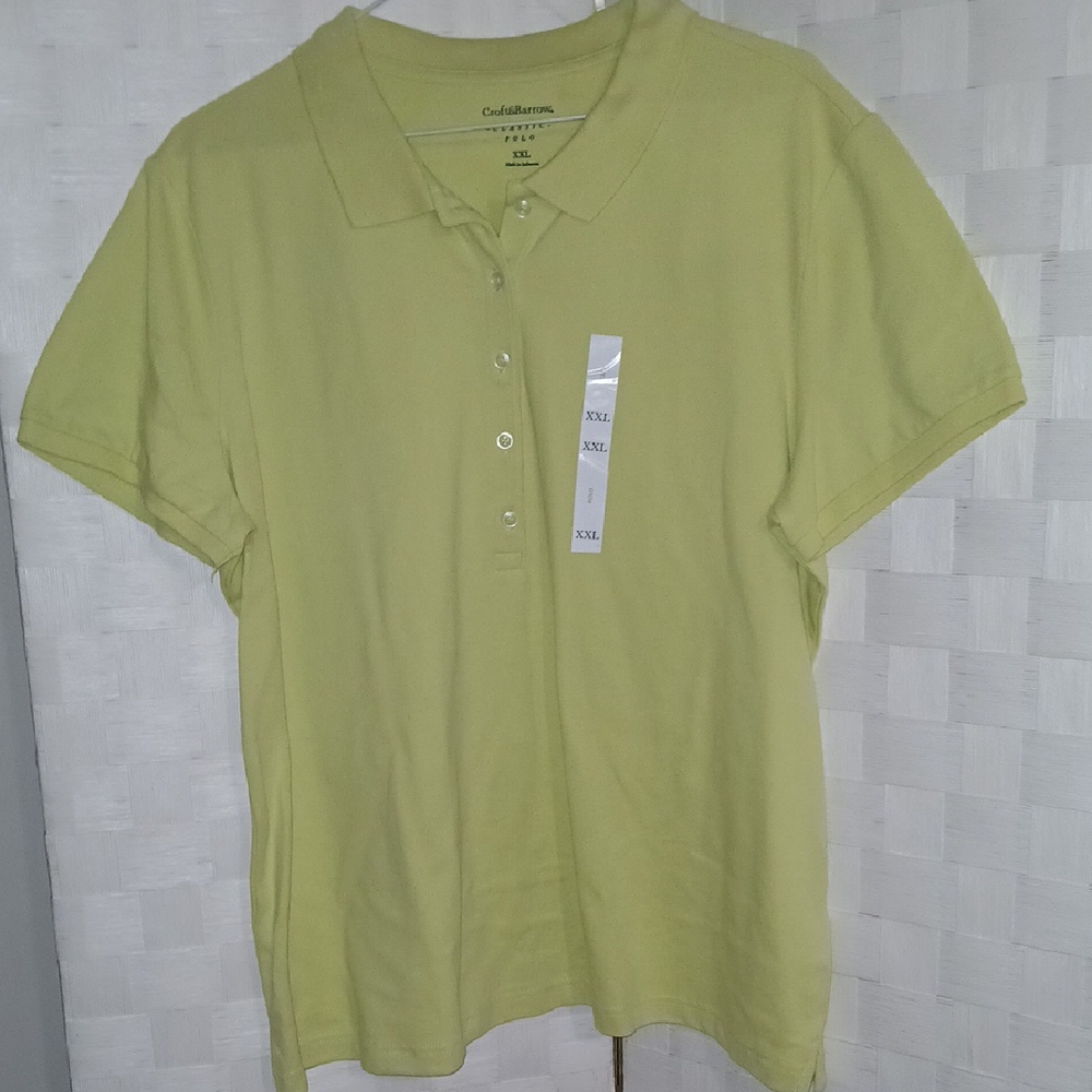 Women's XXL Green Polo Shirt